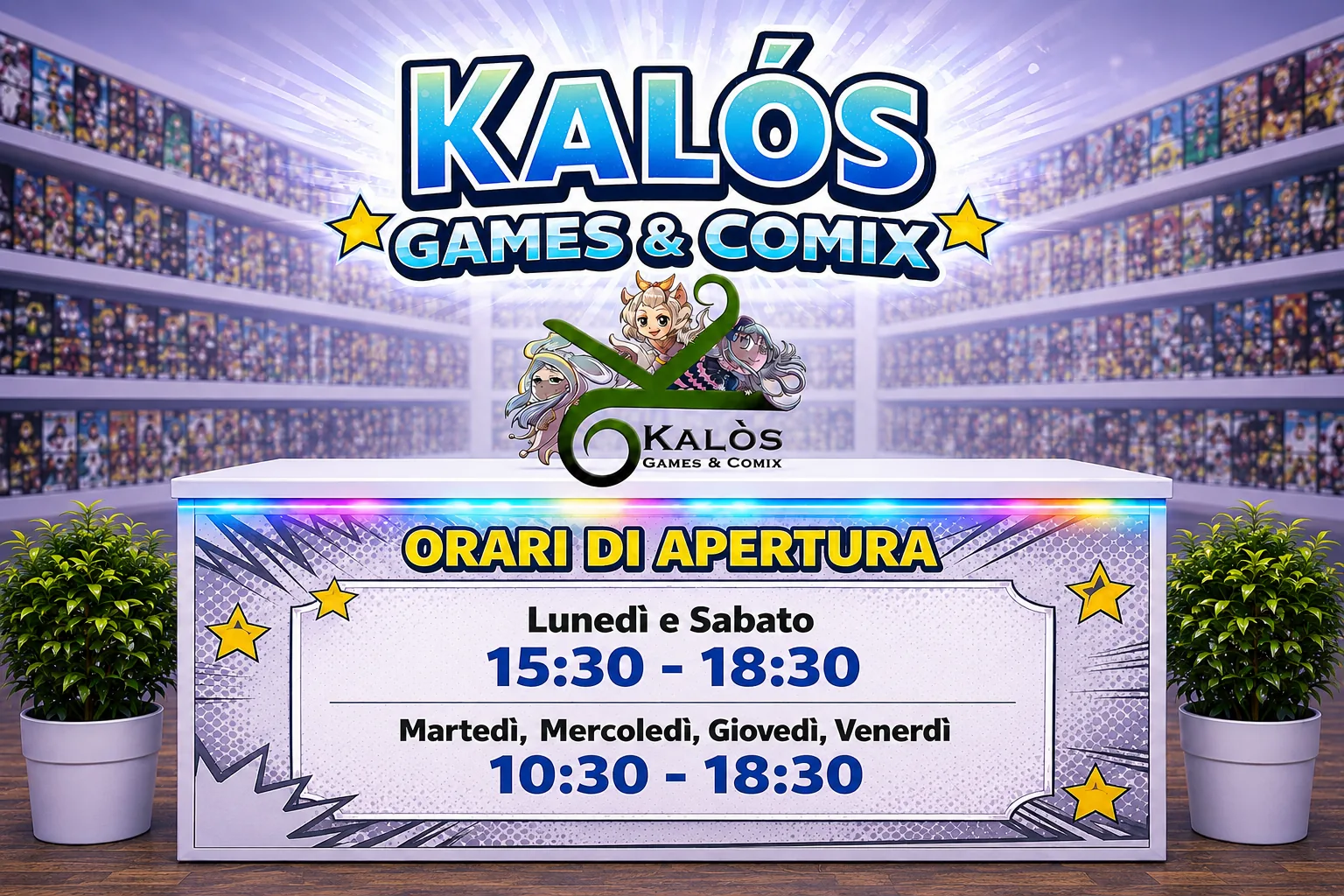 Orari di apertura del negozio