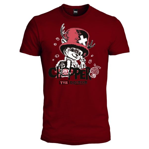 ONE PIECE CHOPPER T-SHIRT ROSSA -XL