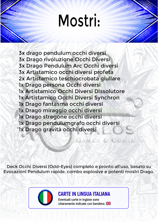 Occhi Diversi Deck YU-GI-OH! - ODD-EYES - immagine 2