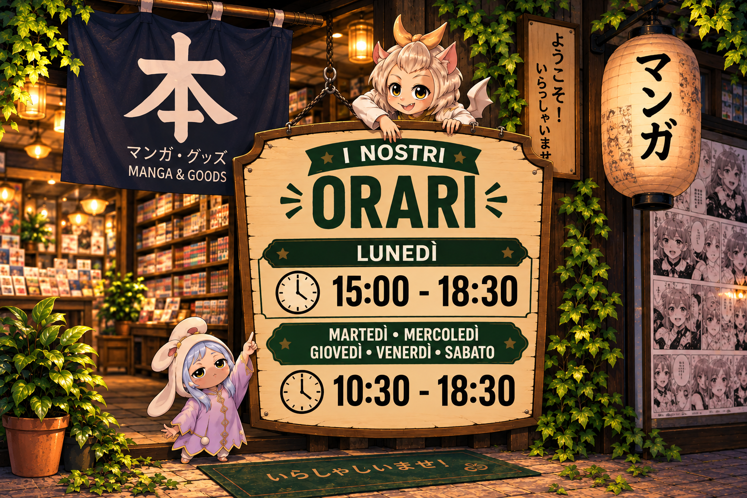 Orari di apertura del negozio